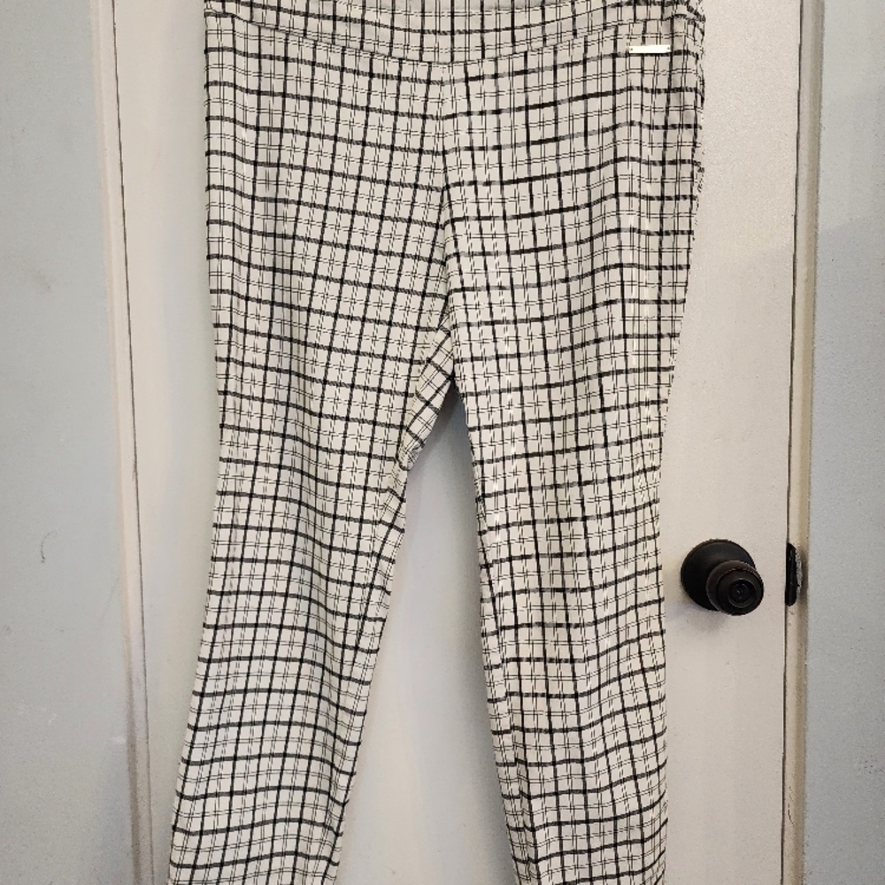 Counterparts White and Black Plaid Pants Petite Large - Picture 15 of 15